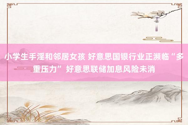 小学生手淫和邻居女孩 好意思国银行业正濒临“多重压力” 好意思联储加息风险未消