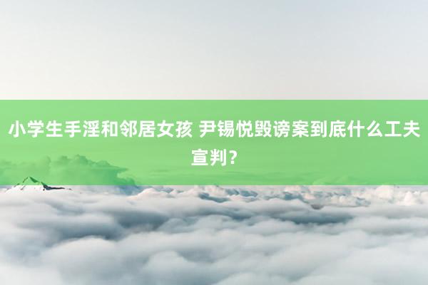 小学生手淫和邻居女孩 尹锡悦毁谤案到底什么工夫宣判？