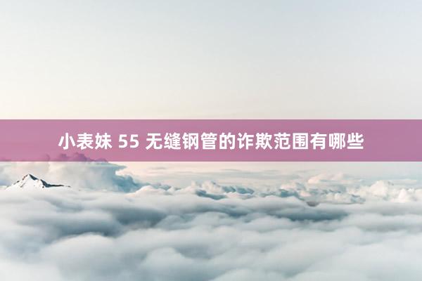 小表妹 55 无缝钢管的诈欺范围有哪些